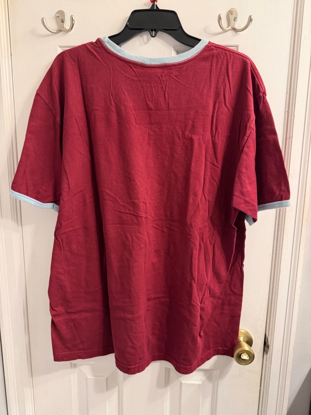 Nautica Burgundy Tee with White Logo and Trim - Picture 4 of 6